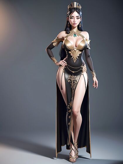 Off Shoulder Outfit Showcases Wide Hips and Lush Cleavage in Seductive Hentai AI Image
