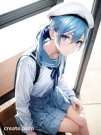 Small-Assed Girl 18+ with Light Blue Hair Gets Naughty in Classroom Hentai'action