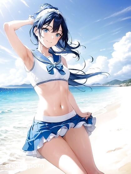 Ocean Views and Intimate Moments - A Seductive Sitting Down Hentai Experience