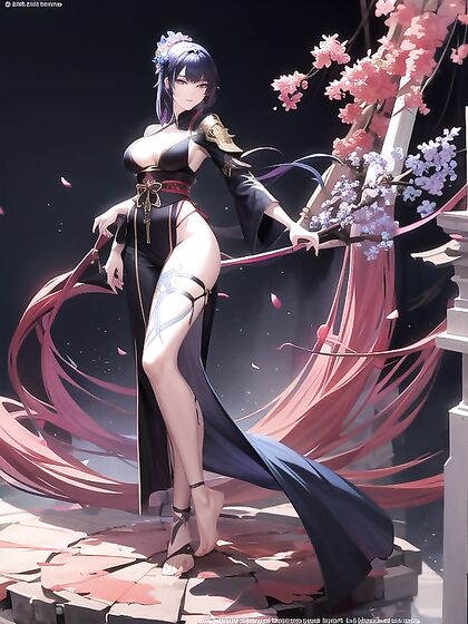 Japanese Beauty with Wide Hips Seduces in Hot Hentai AI Image