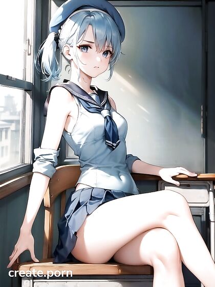 Sunny's Tiny 18+ Tits Take Center Stage in Classroom Hentai AI Image