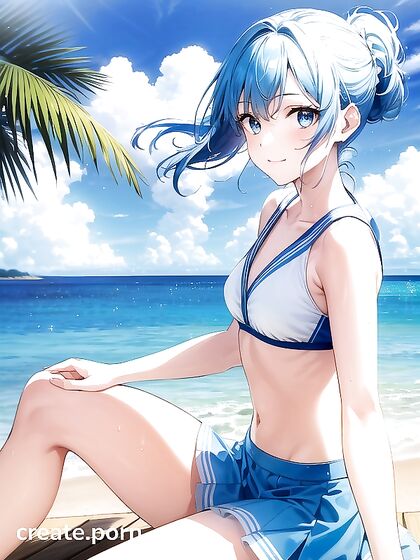 Summertime Fun - Sexy Bikini Action by the Ocean in steamy Hentai AI Image