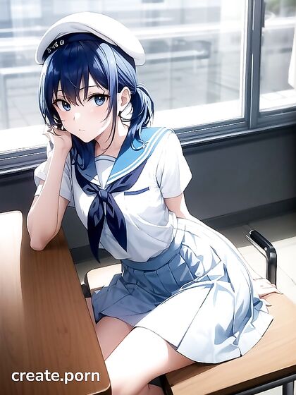 Detailed Classroom Hentai AI Image with Small Breasts for Ultimate Pleasure