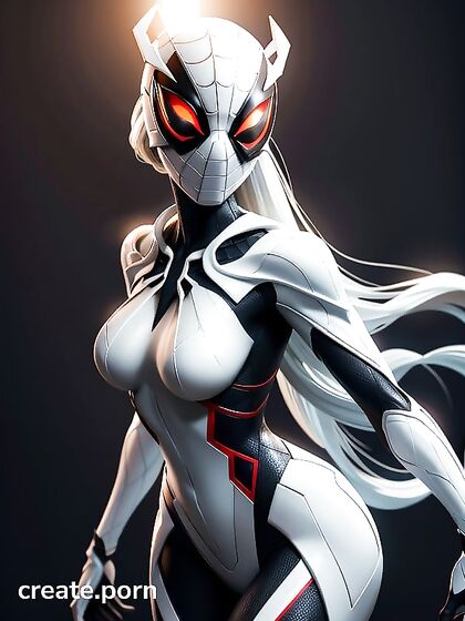 Masked Ghost Spider Writhes in Pleasure in 3D Hentai Bliss
