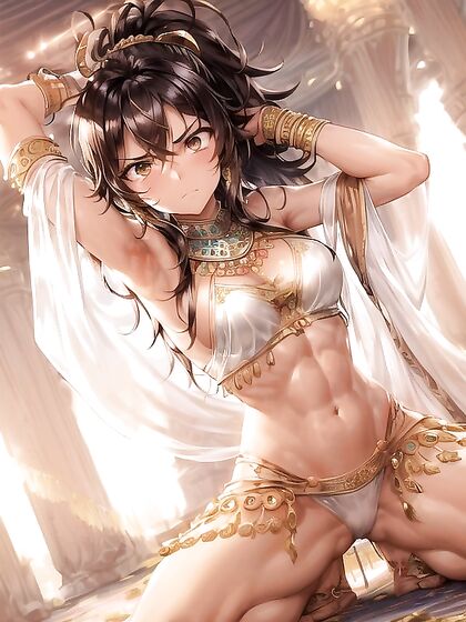 Ponytailed Beauty Enraged Amidst Crowds in Intense Hentai AI Image