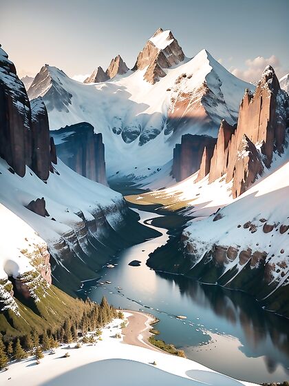 Serene Lake and Majestic Mountain Views in Intimate Valley hentai Adventures