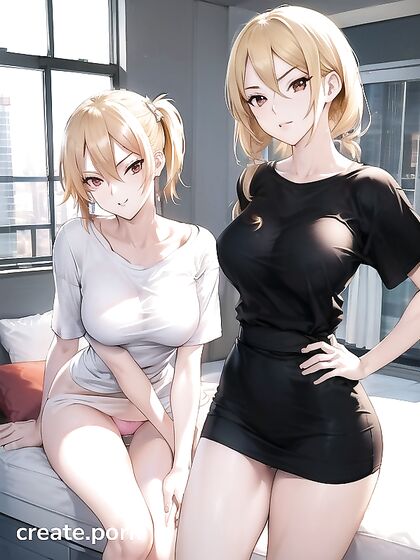 Luscious Medium Breasts Teased in Seductive Lying Down Hentai AI Image