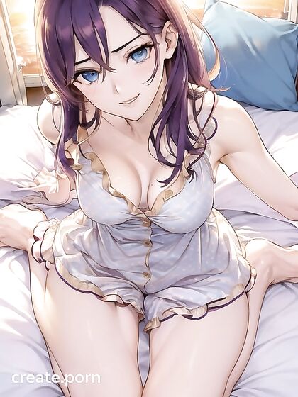 Cute Girl 18+ with Blue Eyes Enjoying Intense Top-Down hentai Pleasure