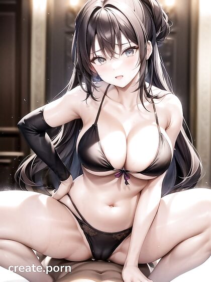 Thick Blonde in Bikini Diving into steamy Hentai AI Image