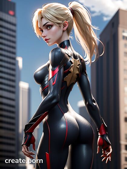 Blonde Tomboy in Tight Bodysuit Gets Wild in Steaming Hentai AI Image