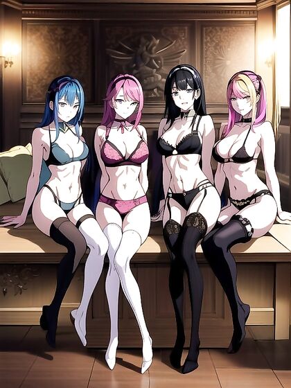 Fit Girl 18+ Wearing Choker and Sport Bra in Seductive Hentai AI Image