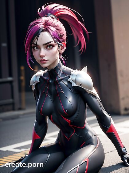Small-Breasted Superheroine Takes On the World in 3D Hentai AI Image
