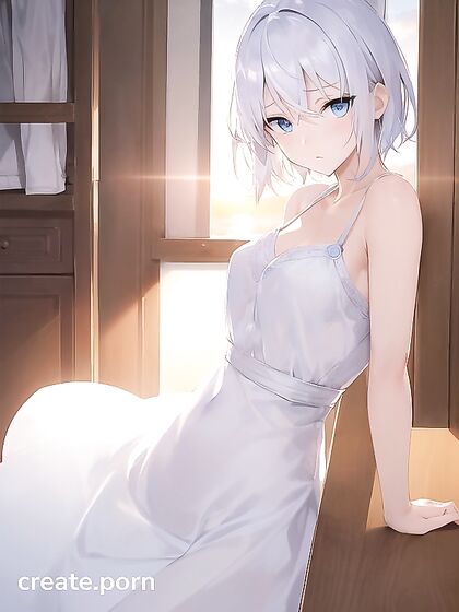 Skinny Girl 18+ Shows Off Her Boobs in the Changing Room for Steamy Hentai AI Image