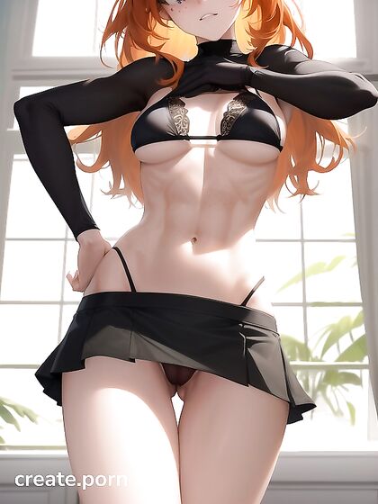 Sultry Green-Eyed Beauty Poses Seductively in Bedroom forSTEAMY Hentai Fun