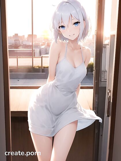 Cute Blue-Eyed Chick in Short Image for Heartwarming Hentai Pleasure