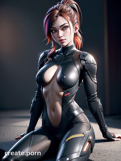 Small Breasted Tomboy Takes Control in Seductive Sitting Hentai AI Image