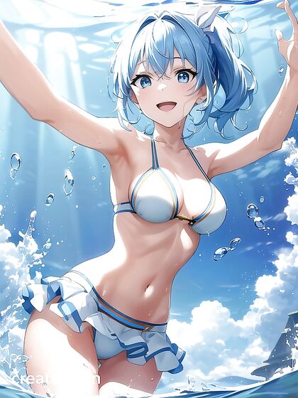 Sailor-Themed Bikini detailed in Mind-Blowing Hentai AI Porn Image