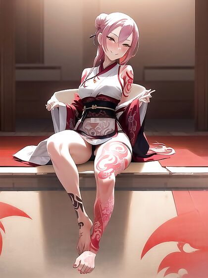 Barefoot Beauty with Small Breasts Takes Center Stage in Hentai Ecstasy