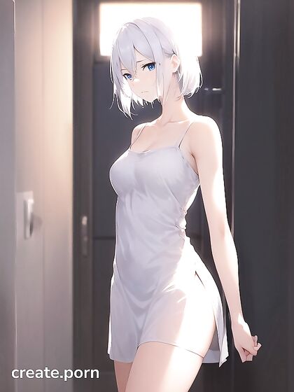 Sunset Silhouettes - Sad Girl 18+ with Round Ass in Seductive Hentai AI Image