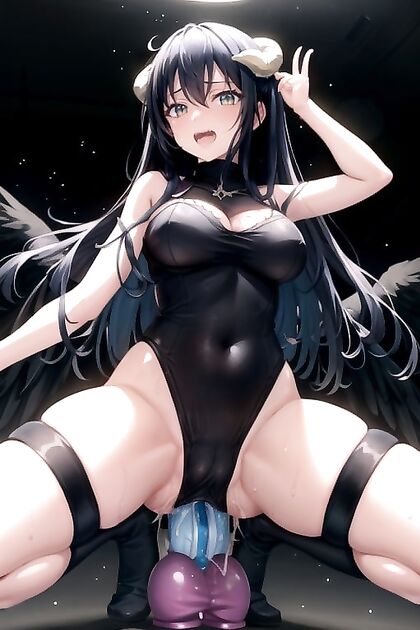 Round Breasts and Dildo Insertion in Futanari Hentai AI Image