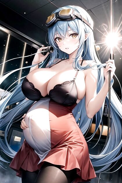 Oshino Shinobu Strips at Club with Natural Tits in Seductive Hentai AI Image