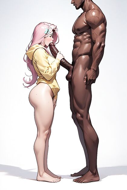 Full-Length Nude Guy Giving Intense Blowjob in Hentai AI Porn