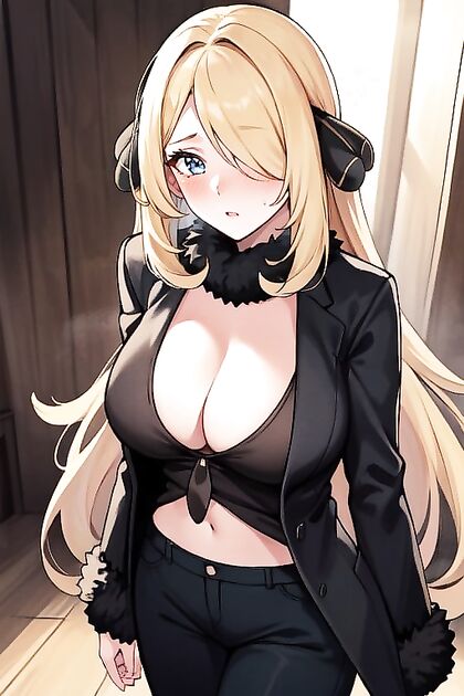 Trembling and Watching You, She Shows off Her Perfect Nipples in Hentai AI Porno