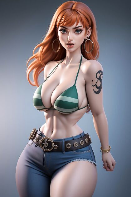 Brunette Nami in Steamy Hentai AI Image