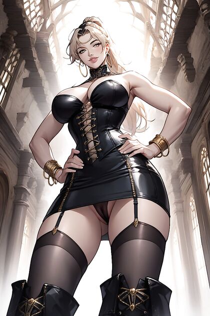 Big-Ass Beauty with Gold Hoops and Massive Tits in Steamy Hentai AI Image