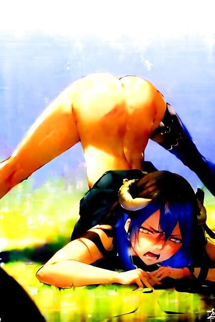 Lying Down Surrounded by Many People in Jack-o'-Lantern Pose Hentai Hentai AI Image