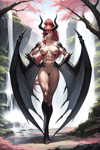 Hands-On Her Hips, Facial Release inMind-Blowing Hentai AI Image