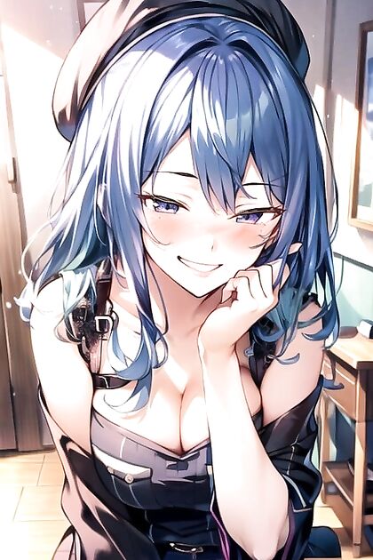 Very Plump Woman with Gigantic Breasts in Virgin Sweater Hentai Hentai AI Image