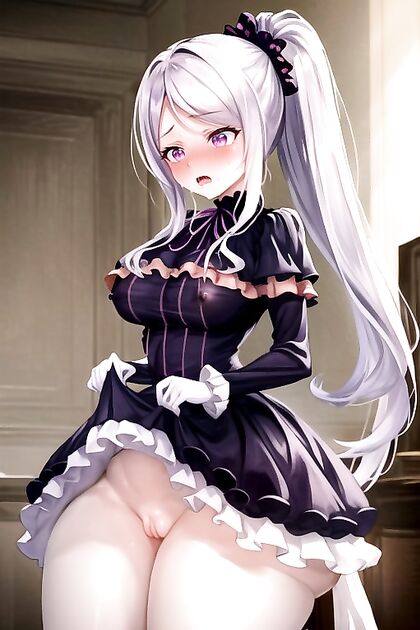 Shaltear Bloodfallen's Muscular Body and Big Ass in Steamy Hentai AI Image