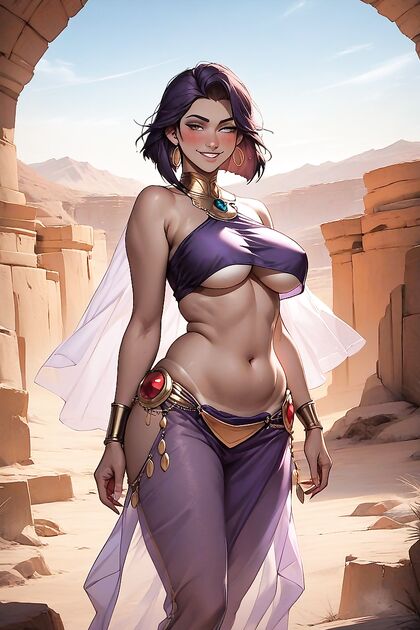 Anya from Spy Family Meets Starfire and Raven Titans in Desert Hentai Fantasy