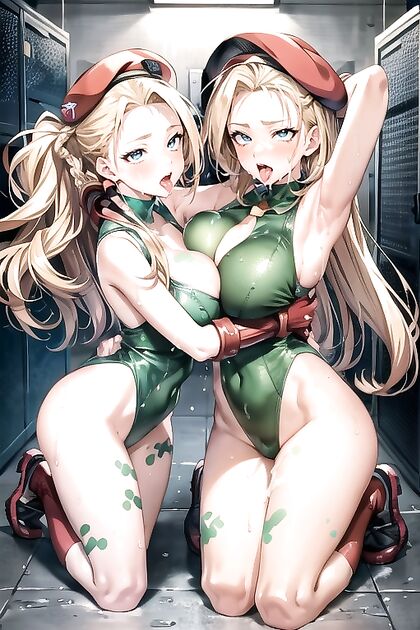 Big Boobs and Two People in Military-Themed Hentai AI Image