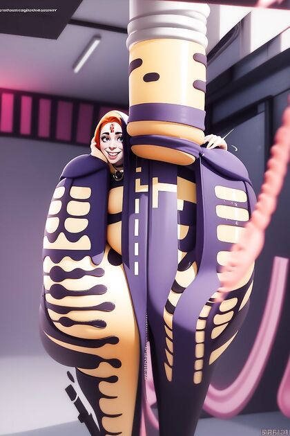 Outstretched Tongue and Bound Hands in High-Detail Hentai AI Image