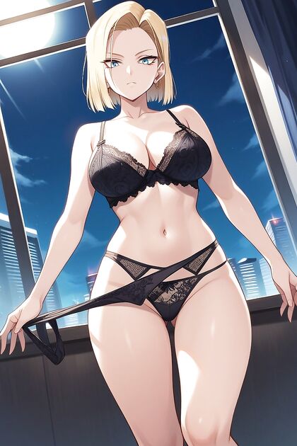 Sunny Removes Her Lingerie in Steamy Android Hentai AI Image