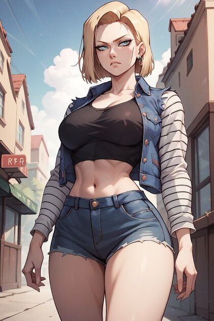 Mindful Android Pleasure in Seductive Hentai AI Image