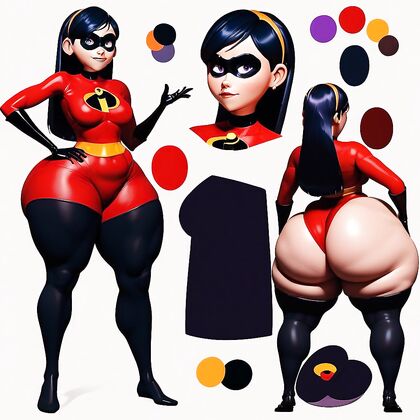 Model with Hyper-Ass in Mind-Blowing Huge Ass Hentai AI Image