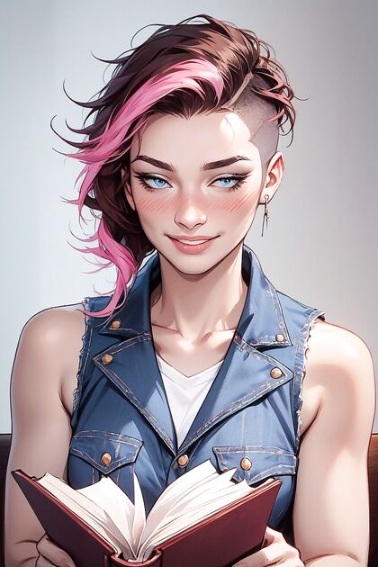 Skinny Girl 18+ Sitting Down for Naughty Hentai Pleasure