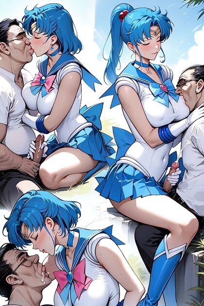 Blonde Nurse in Blue Boots Teases with Handjob in Seductive Hentai AI Image