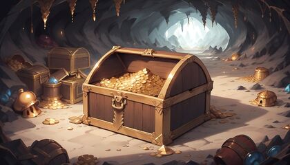Naked Monster Woman with Pointy Ears Emerges from Treasure Chest for Erotic Hentai Fun