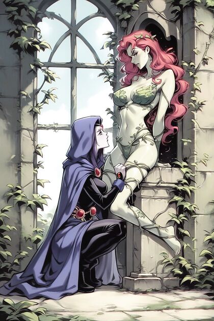 Poison Ivy Smirks While Mastering Cunnilingus in Motion-Filled Hentai AI Image