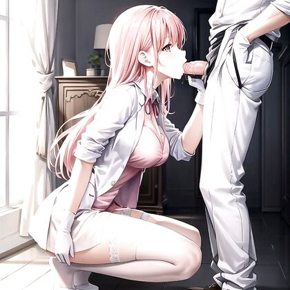 Doctor in White Lab Coat and Elbow Gloves for Steamy Hentai Medical Pleasure