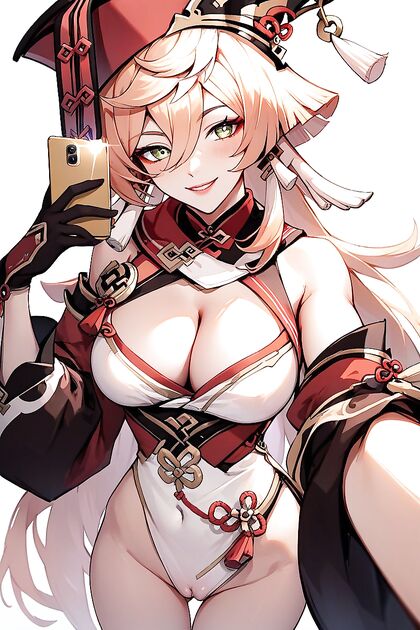 Decollete and Vaginal Close-Up Selfies in Horny Hentai AI Image