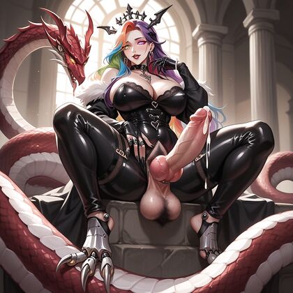 Futanari With Furry Chest and Long Hair inMind-Bending Hentai AI Image