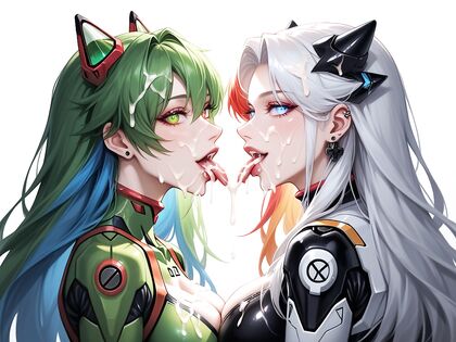 Showing Her Tongue While Getting Fucked From Behind in Hentai AI Image