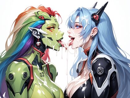 Cum on Hair and Pads on Feet in Steamy Hentai AISex