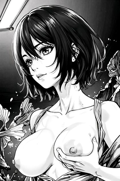Sunset Noir - Black-and-White Manga Style Hentai AI Porn