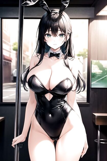 Green Eyes, Big Ass, Black Hair inMind-Blowing Hentai AI Image